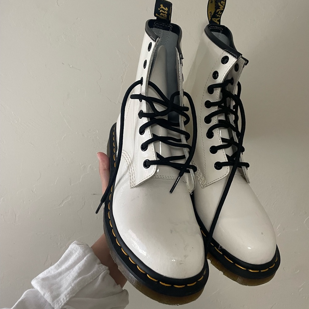 White Doc Marten boots